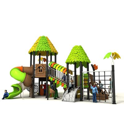 China Preschool Plastic Slide Outdoor Playground Equipment For Children Play Set for sale