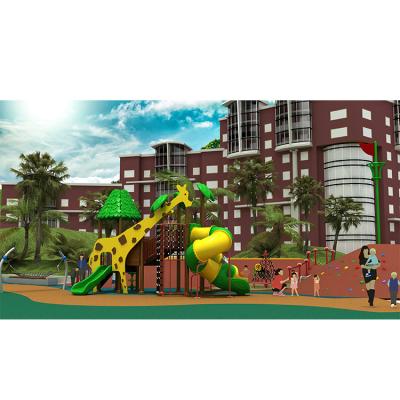 China Custom Outdoor Plastic Slide Preschool Playground Equipment For Children Play Set for sale