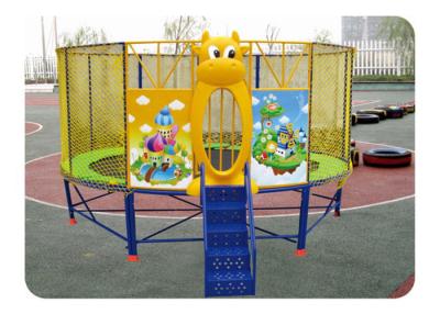 China Outdoor Round Mobile Bungee Trampoline , Kids Mini Trampoline With Net for sale