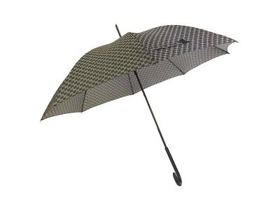 China Fiberglass Auto Open Stick Umbrella Firm Grip Windproof Frame Brownness for sale