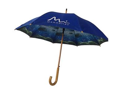 China Double Layers Promotional Golf Umbrellas Automatic Heat Transfer Paper Printing Inside Layer for sale