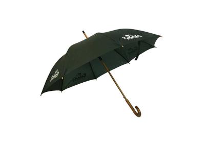 China J Stick Wooden Handle Umbrella 23 Inch Metal Frame Customized Logo Design for sale