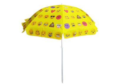 China Compact Big Promotional Yellow Beach Umbrella , Personalized Beach Umbrella for sale