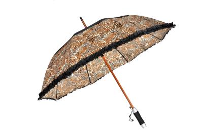China Full Over Printing 23 Inches Wooden Handle Umbrella for sale