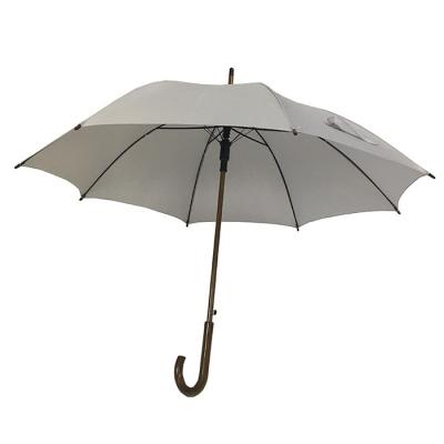 China 23 inch straight auto open umbrella with wooden shaft and wooden handle umbrella for sale