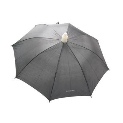 China 8mm Metal Shaft Pongee Stick Umbrella With Plastic Cover for sale