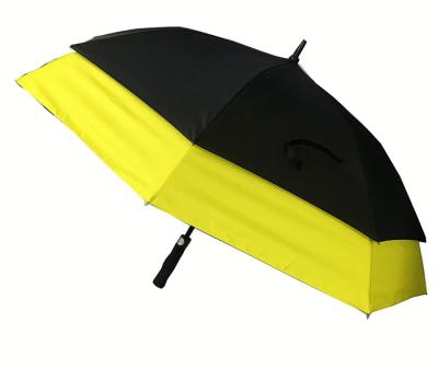 China 30 Inches 190T Pongee Automatic Open Double Canopy Golf Umbrella for sale