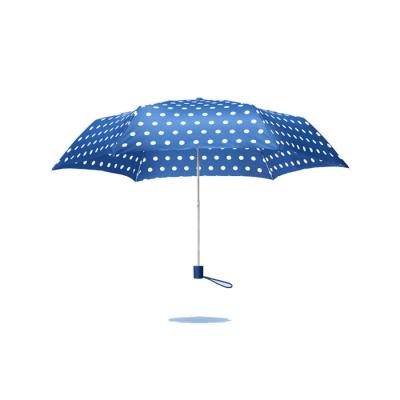 China Polka Dot Printing 21inchx8K Pongee 190T Sun Protection Umbrella For women for sale
