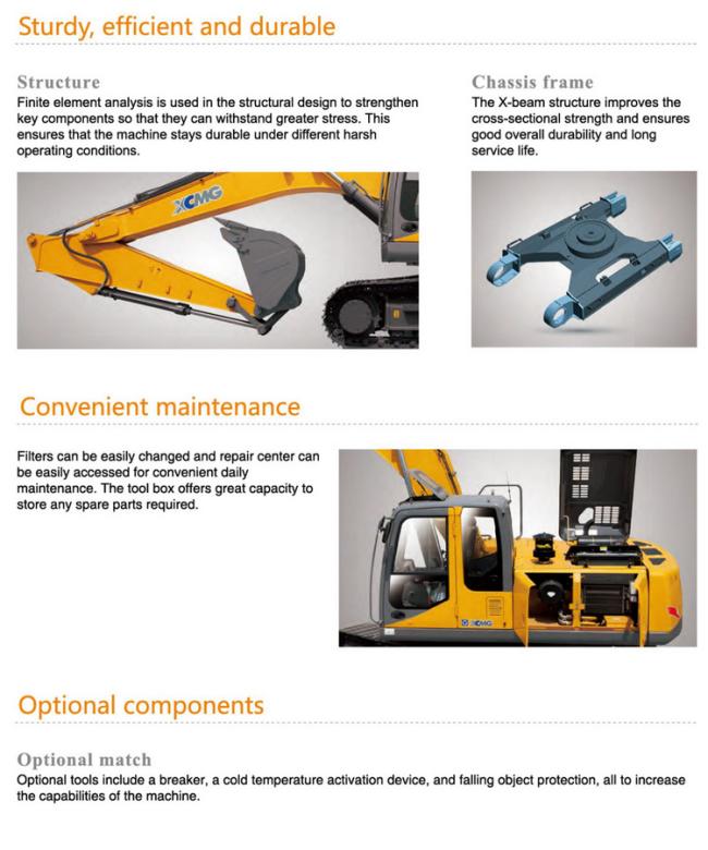 XCMG XE215C 21.5ton hydraulic Crawler Excavator hydraulic price for sale
