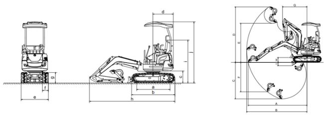 1.8 ton Mini Hydraulic Crawler Excavator With 0.045cbm Bucket