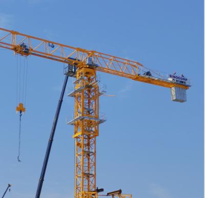 China 50m Flat Top Tower Crane Lift Capacity 16 Ton for sale