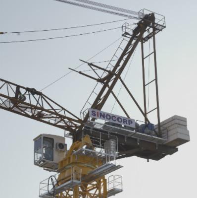 China 60m Luffing Jib Crane 16 Ton 18 Ton for sale