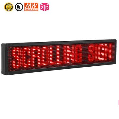 China 10mm Programmable Scrolling LED Signs , Red Color Scrolling Text LED Display for sale