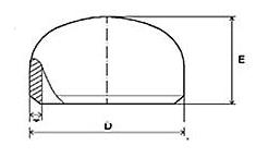 Stainless Steel Pipe Fittings ASTM A403 / ASME SA403 B16.9 WP304 Seamless Cap 0