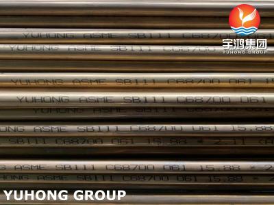 China SEAMLESS COPPER TUBE ASTM B111 C68700 O61 FOR HEAT EXCHANGER CONDENSER for sale