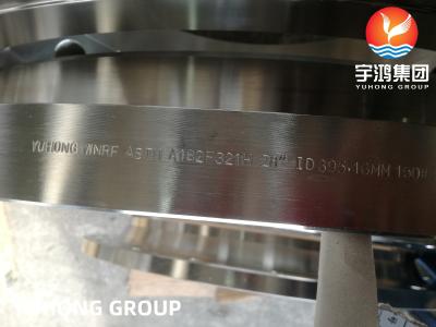 China Flanges de aço inoxidável ASTM A182 F321H, UNS S32109 Flanges de pescoço de soldagem com face elevada B16.47 à venda