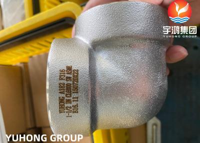 China ASTM A182 F316 forjou os encaixes de tubulação de aço o ferro B16.11 maleável CLASSE 6000 do cotovelo 1 1/2 da” rosqueado à venda