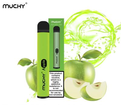 China Green Apple Disposable E Cigarettes 1000mAh Oil 0.9% 6.5ml 2500puff Custom Electronic Cigarette for sale