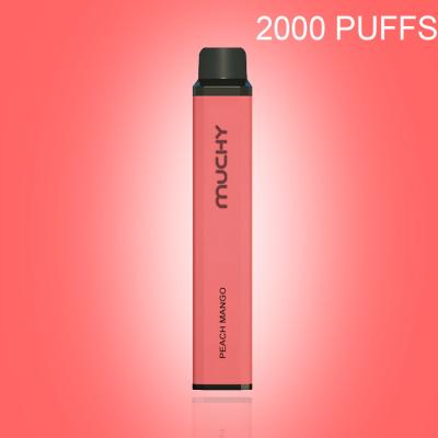 China OEM Peach Mango Disposable Vape Pen 2000 Puffs E Cigarette 5.0ml Nicotine 1.8% for sale