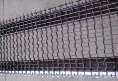 China Safety Chain Link Flat Wire Belt Plain Weave For Curing Furnace ISO9001 for sale
