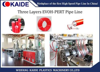 China Professional Plastic Pipe Extrusion Machine For 3 Layers EVOH / PERT Pipe for sale