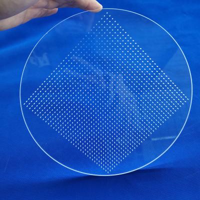 China Transparent Quartz Glass Plate Heat Resistance Processing Laser Drilling With Hole for sale
