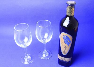 China Vidrio de vino tinto cristalino sin plomo del canto del cristal del vino tinto del claro moderno hecho a mano del cuarzo, cubilete de cristal de encargo en venta