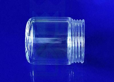 China Customize 2.2g/Cm3 Quartz Glass Bottle Clear Flat Bottom With Screw Thread Mouth for sale