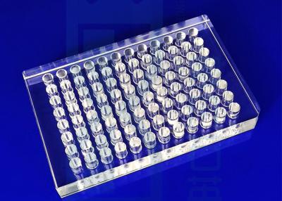 China SIO2 96 Well Flat Bottom UV Transparent Microplate Precision Machining for sale