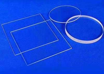 China 0.3mm Square Round Quartz Glass Plate High Transmittance for sale