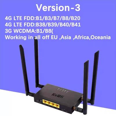 China KuWFi 150Mbps High Gain Antennas Router Wifi 4g Wireless Hotspot Router for sale