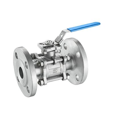 China 3 Piece Cast Stainless Steel Body Full Bore Ball Valve RF Flanged Ball Valve for sale