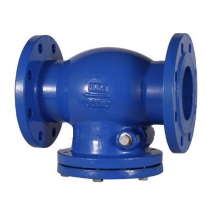 China DI Construction Flanged Ball Check Valve Axial Disc Applications Pumping stations for sale