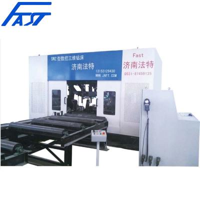 China CNC H Beam Cutting Drilling Production Line for Steel Structure CNC Beam Drilling Machine 1000/1250 for sale