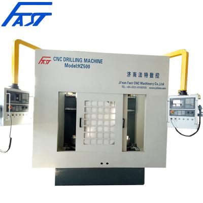 China Jinan Customized CNC Double-Spindle Round Parts Drilling Machine Model FLZ500-30-2 Exported to Russia for sale