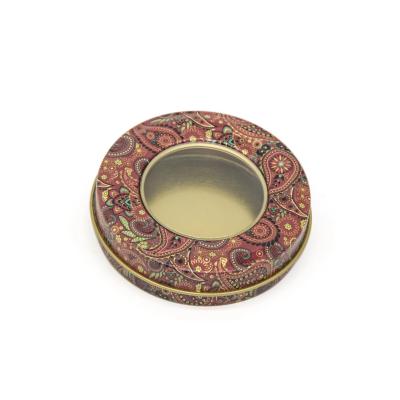China Empty Saffron Tin Boxes Small Round Packaging Cans For Gift Gold Metal 1g 2g 3g 5g for sale