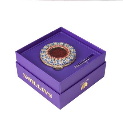 China Rectangular Saffron Tin Box Cosmetic Tin Containers Packaging for sale