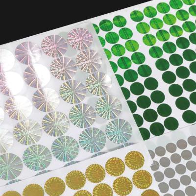 China Adhesive Label PVC Hologram Vinyl Sticker Anti Counterfeiting for sale