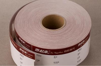 China Food Drinks Self Adhesive Labels Roll For Full Automatic Labeling Machines for sale