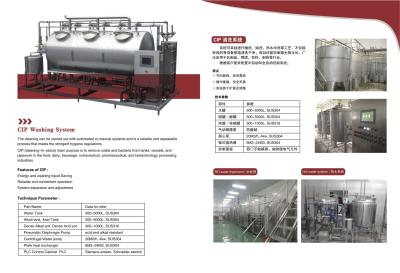China Food Production CIP Cleaning Machine SUS304 3000L 20T/H 4kw CIP Pump for sale