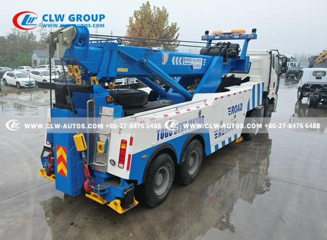 FAW J6P 8×4 Heavy-Duty Rotator Wrecker Tow Truck winch system