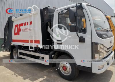 China O lixo anticorrosivo do saneamento do aço carbono do caminhão ISO/CCC Q235 do compressor do lixo da eliminação de resíduos 6cbm de Dongfeng entrega à venda