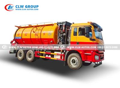 China Aguas residuales del camión de alcantarillado del vacío de Sanitaion 18CBM que limpian alta presión en venta