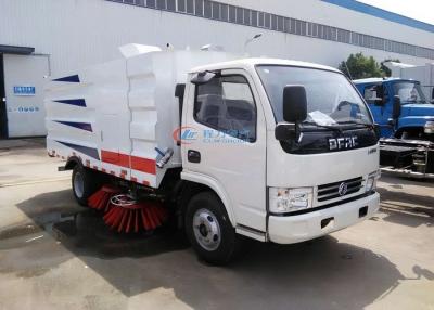 China caminhão do vácuo da vassoura de rua de 95HP Dongfeng 4X2, caminhão da vassoura de rua da cidade 5CBM à venda