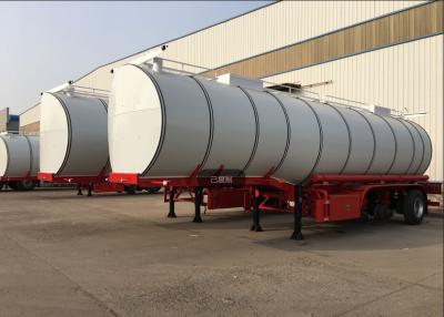China 34CBM 3 Axle Hot Bitumen Tank Trailer Carbon Steel Tank Material High Loading for sale