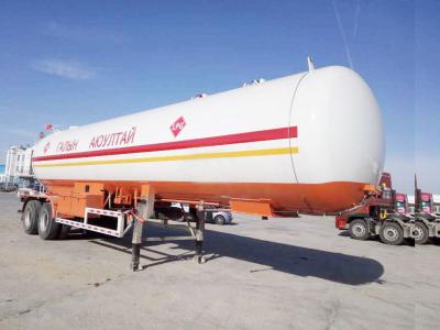 China 20T Propane Transport Trailer , Horizontal Bullet Propane Delivery Truck 40000 Liter Capacity for sale
