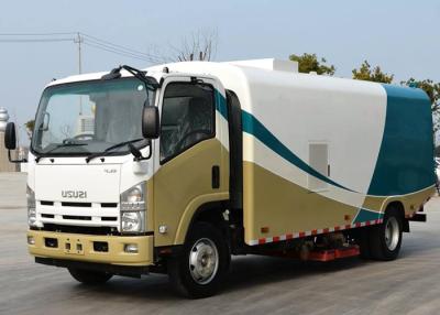 China Caminhão de lavagem da estrada da vassoura do vácuo do caminhão 4x2 da vassoura de estrada de ISUZU 9CBM à venda