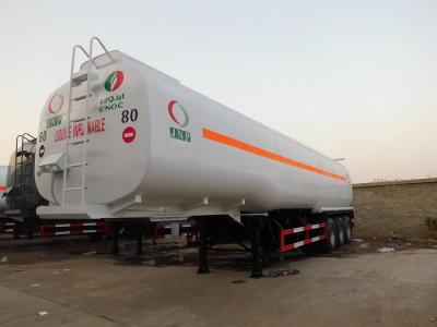 China 45000 Liters 3 Axle Fuel Delivery Truck Trailer , 45 Tons Fuel Tank Semi Trailer for sale