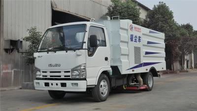 China 5CBM Vacuum Road Sweeper Truck 4CBM Garbage Bin 1CBM Water Bin For Road Cleaning for sale