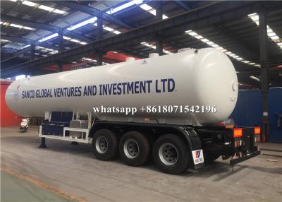 Chine 3 axes 25 tonnes de LPG de gaz du camion-citerne aspirateur 49600L de gaz de pétrole liquéfié de remorque de réservoir à vendre